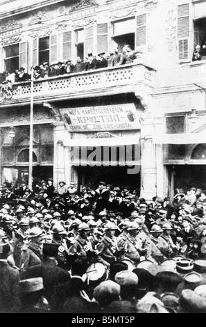 9GR 1915 2 0 A1 2 l'invasion des troupes de Salonique Fr 1915 World War 1 Landing et la colonisation des Britanniques et des Français à Salonique Mar Banque D'Images