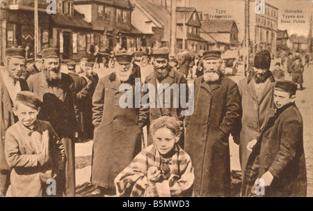 9EST 191600 A1 juifs de Pologne russe d'histoire du Judaïsme juifs de Pologne russe armée allemande carte postale 1916 Banque D'Images