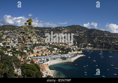 Sud France Cote d Azur Villefranche sur mer port de plaisance Banque D'Images