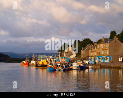 Port De Tarbert sur le Loch Fyne dans la lumière du soleil de fin de soirée.Argyll Ecosse Banque D'Images