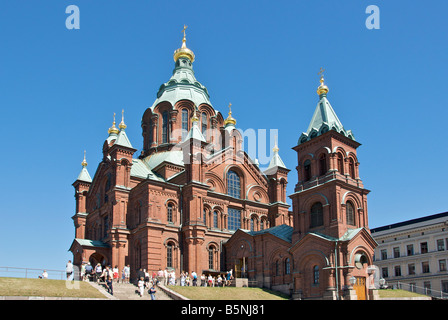 La Cathédrale Orthodoxe Uspenski Helsinki Finlande Banque D'Images