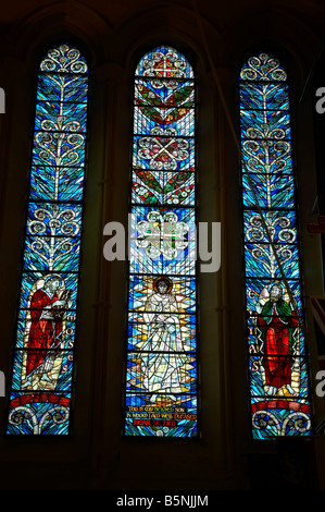 Vitrail église cathédrale du Christ, Cathedral Square, Christchurch, Nouvelle-Zélande - avant février 22, 2011 tremblement de terre Banque D'Images