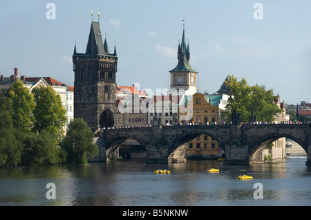 Le roi Charles IV BRIDGE PRAGUE Stare Mesto Prague RÉPUBLIQUE TCHÈQUE Banque D'Images