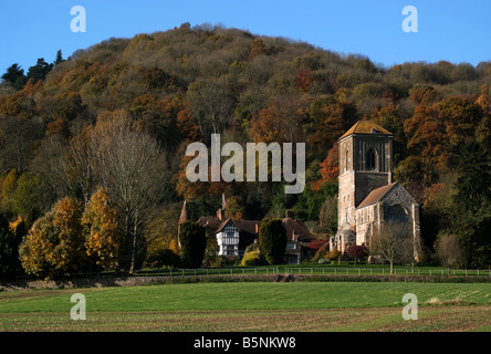 Peu de Malvern PRIORY DANS WORCESTERSHIRE ENGLAND UK Banque D'Images