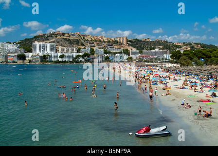 Plage de Santa Ponsa, Mallorca, Baleares, Espagne Banque D'Images