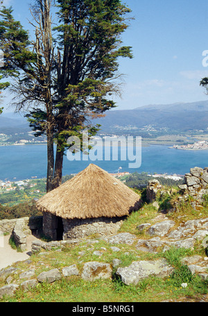 Fort celtique. Sur la montagne Santa Tecla. La Guardia. Pontevedra province. La Galice. L'Espagne. Banque D'Images