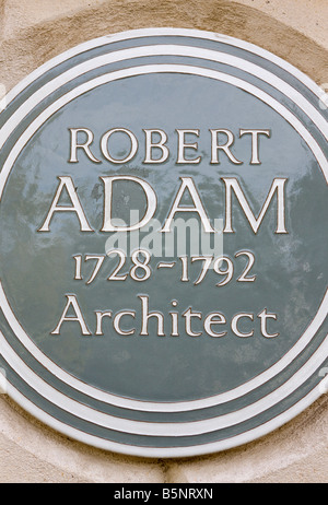 Adam Robert Fitzroy Square London UK Plaque Banque D'Images