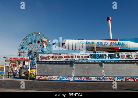 Coney Island Brooklyn New York rocket Banque D'Images