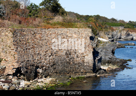 Cliff Walk à Newport, Rhode Island Banque D'Images