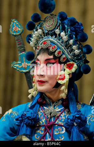 Portez à l'acteur féminin célèbre Chinese Opera (Opéra de Pékin), Beijing, Chine Banque D'Images