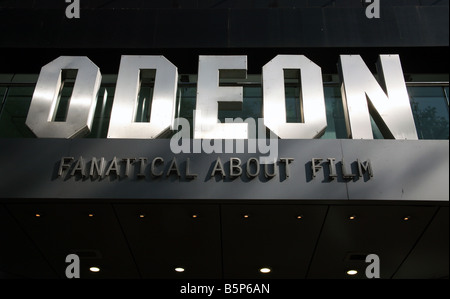 Cinéma Odéon (détail), Leicester Square, Londres Banque D'Images