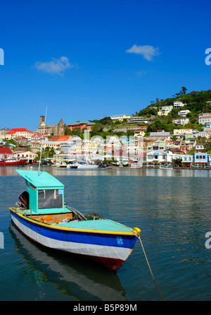 Le Carenage et le quartier du port, St George's, Grenade, "West Indies" Banque D'Images