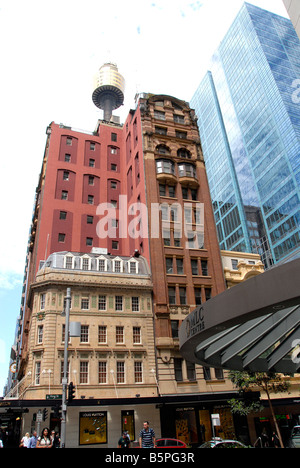 Les bâtiments anciens et modernes, Louis Vuitton House, Sydney, Australie Banque D'Images