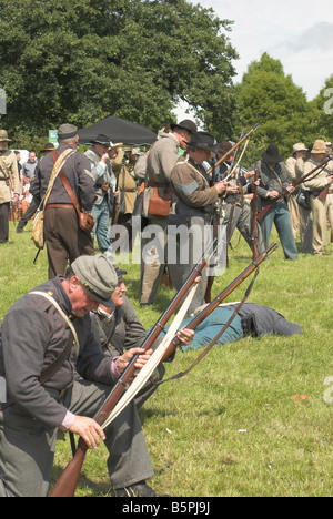 Des soldats de la Confédération - Borde Hill Country Fair, West Sussex. Banque D'Images