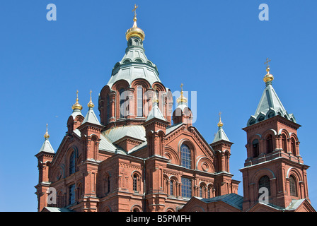 La Cathédrale Orthodoxe Uspenski Helsinki Finlande Banque D'Images