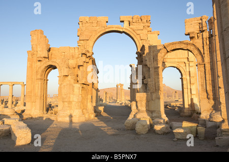 Arc monumental, Palmyra, Syrie Banque D'Images