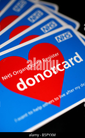 Cartes de donneur Banque D'Images