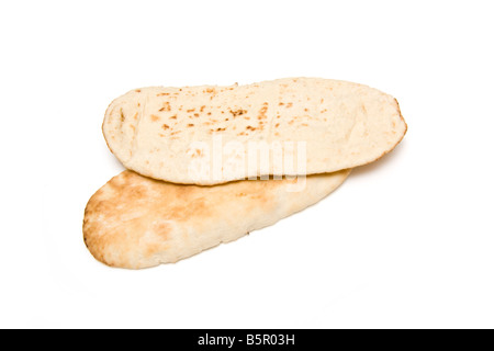 Pain Pita isolated on a white background studio Banque D'Images