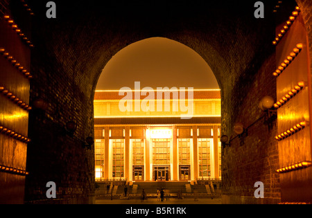 Mao Zedong Zedong tombe de Zhengyang Qianmen Beijing Chine Place Tiananmen Gate Banque D'Images