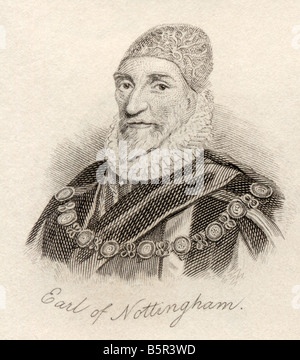 Charles Howard, 1st comte de Nottingham, alias 2nd Baron Howard d'Effingham, 1536 - 1624 Seigneur anglais haute amiral. Banque D'Images