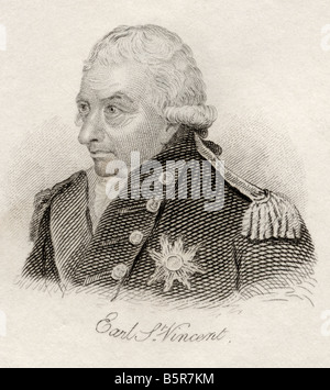 John Jervis, 1st comte de St Vincent, 1735 - 1823. Amiral dans la Marine royale britannique. Banque D'Images