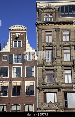 En plus de l'architecture et maisons à Amsterdam Prinsengracht Banque D'Images