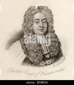 Philip Yorke, 1st comte de Hardwicke, 1690 - 1764. Avocat anglais, homme politique et Lord Haut Chancelier de Grande-Bretagne. Banque D'Images