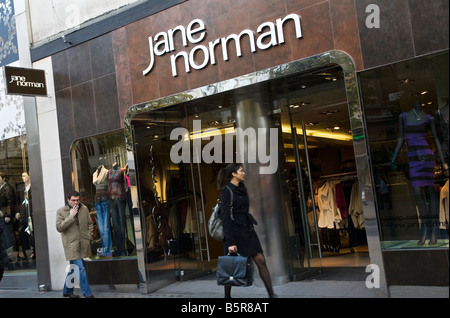 Jane Norman clothes shop sur Oxford Street Banque D'Images