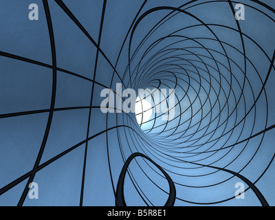 Résumé un arrière-plan du tunnel sous la forme d'un modèle d'échecs Banque D'Images