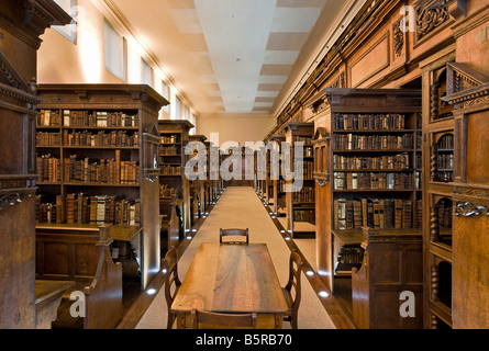 Bibliothèque Une bibliothèque médiévale Fellows au Jesus College à Oxford Banque D'Images