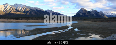 Vue panoramique sur le lac Abraham area, Alberta Banque D'Images