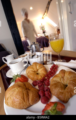 Petit-déjeuner continental dans un costume de l'hôtel Banque D'Images