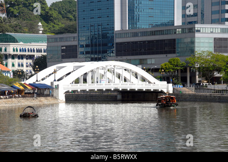 Pont sur la rivière Singapour Singapour Banque D'Images