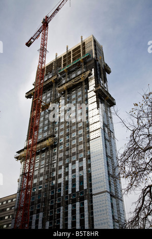 La tour en construction à Leeds. Banque D'Images