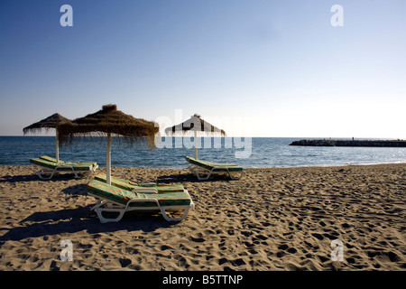 Costa del Sol beach, les plages, l'Espagne, l'Europe, Banque D'Images