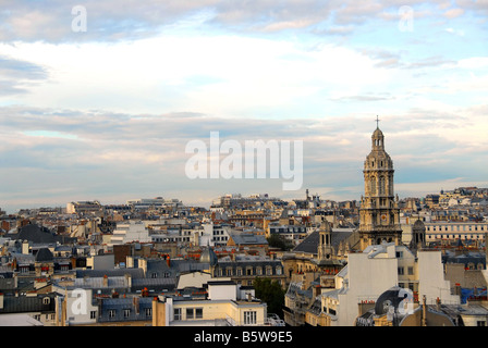 Vue panoramique sur les toits de Paris France Banque D'Images