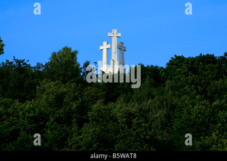 Colline de trois croix, Vilnius, Lituanie Banque D'Images