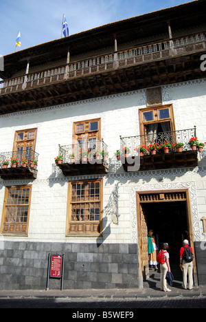 Casa de los Balcones, La Orotava, Tenerife, Canaries, Espagne Banque D'Images