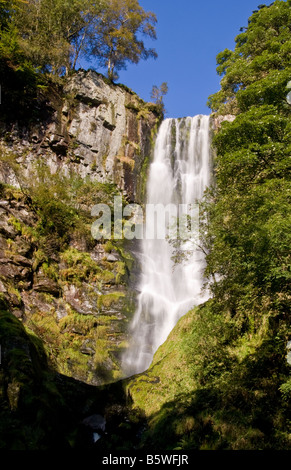 Pistyll Rhaeadr Cascade, Powys, Wales - le plus grand falls Banque D'Images