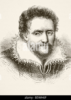 Ben Jonson alias Benjamin Johnson,1572 -1637. Dramaturge, poète et acteur de la Renaissance anglaise. Banque D'Images