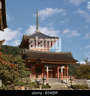 Kyoto Japon Kiyomizu-Dera Gate & Pagoda Banque D'Images