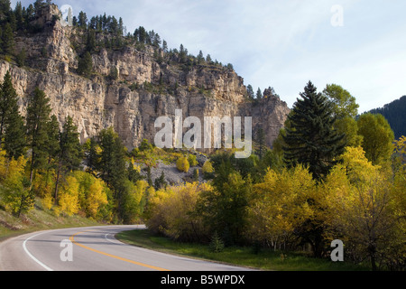 Spearfish Canyon Scenic Byway, Black Hills National Forest, le Dakota du Sud Banque D'Images