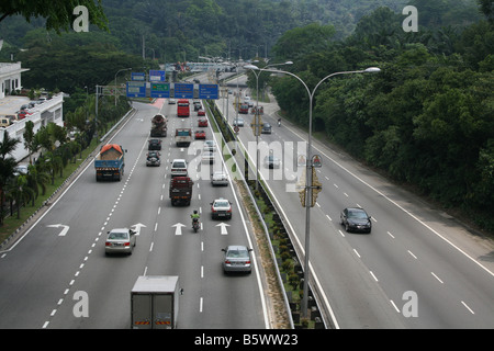 Portrait de l'autoroute à Kuala Lumpur, en Malaisie, Avril 2008 Banque D'Images