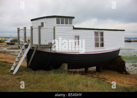 Boat House sur la plage à Hayling Island dans le Hampshire, Angleterre Banque D'Images