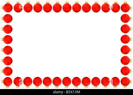 Boules de Noël rouge en forme d'une trame Banque D'Images