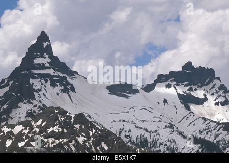 Index et pilote les pics dans la gamme dans les montagnes Absaroka Wyoming USA Banque D'Images