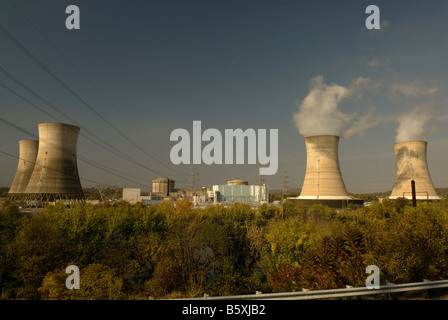 Three Mile Island en Pennsylvanie nuclear power plant Banque D'Images