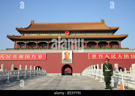 La porte Tiananmen Forbidden City Beijing Chine Banque D'Images