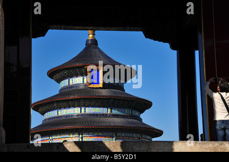 Temple du Ciel Hall de prières pour de bonnes récoltes Beijing Chine Banque D'Images