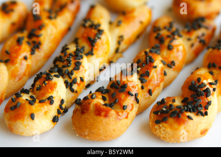 Cookies - Pâtisserie Nigella Sativa sur fond blanc Close up Banque D'Images